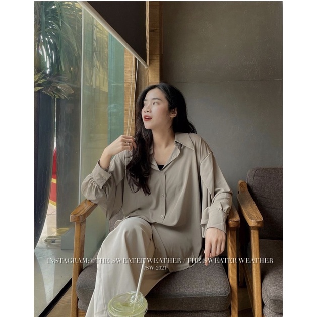 [Hàng Quảng Châu] SƠ MI NỮ ĐAI TAY VOAN TRƯỢT CÁCH ĐIỆU TAY FORM RỘNG HÀNG QUẢNG CHÂU LOẠI 1