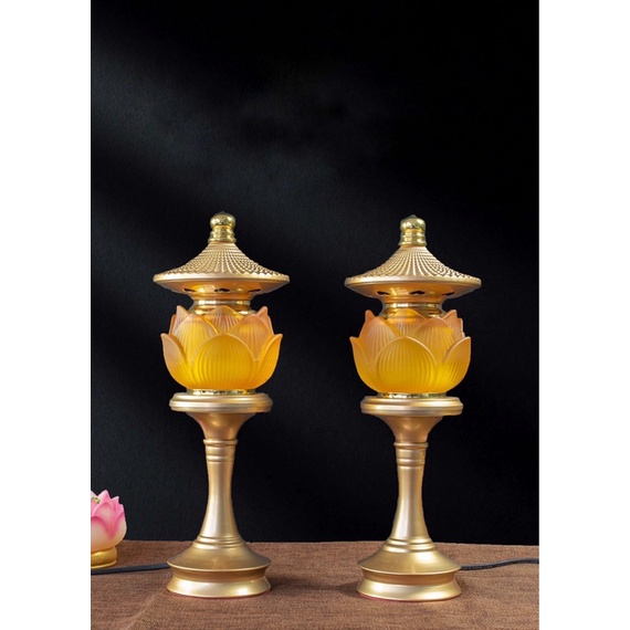 Đèn Thờ Cúng Hoa Sen Lưu Ly - Đèn Điện Thờ Phụng Led Đổi Màu cao cấp