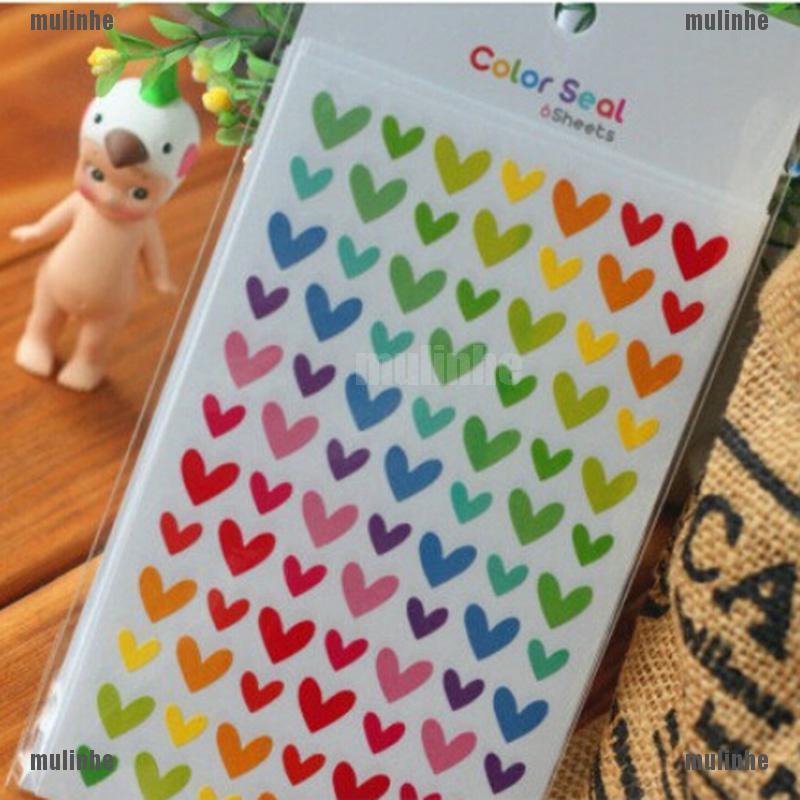 Mul❤ Bộ 6 Sticker Trang Trí Sổ Tay Xinh Xắn