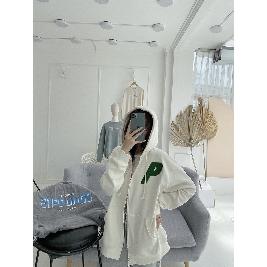 Hoodie zip nỉ thêu bông 21pounds | BigBuy360 - bigbuy360.vn