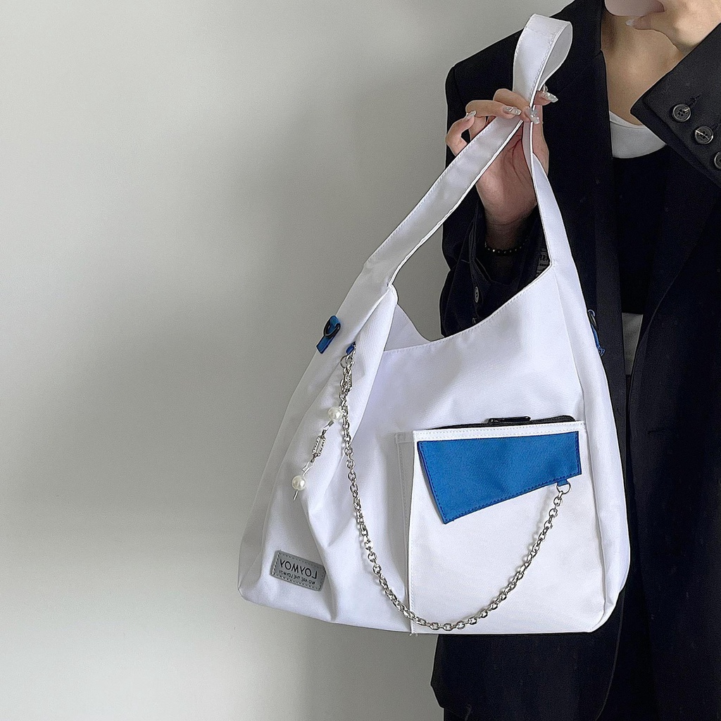 Túi Đeo Vai Bằng Vải canvas Thiết Kế niche Dành Cho Nữ