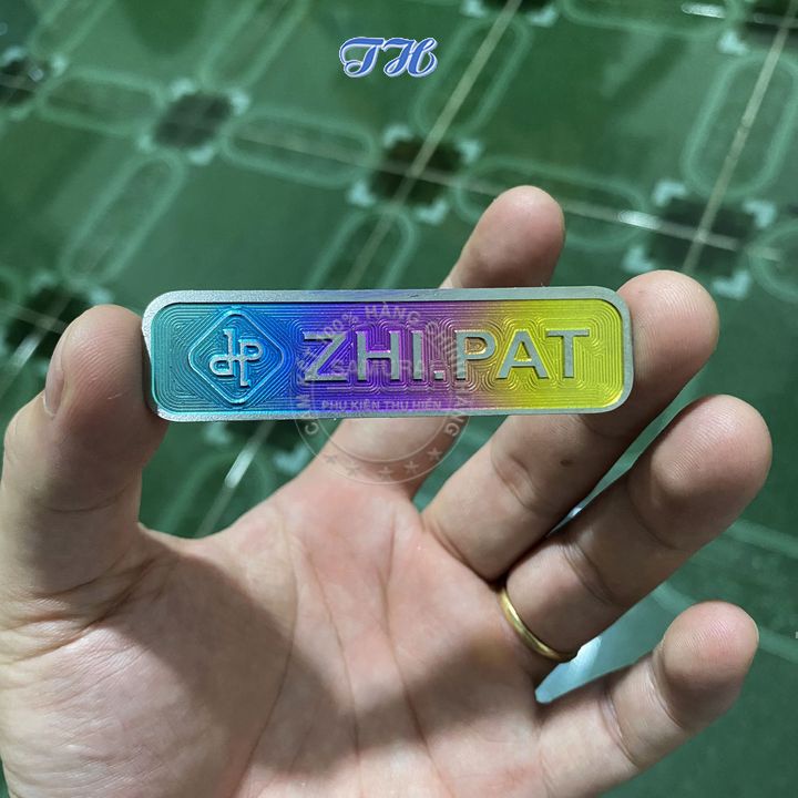 Tem titannium chữ zhipat dán cho tất cả các dòng xe máy như wave, exciter, winner, sirius, vision, ab, dream,...