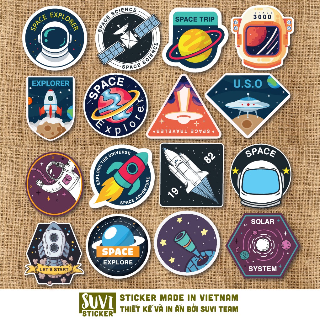 50 Sticker Galaxy Pack chống nước sticker dán laptop, điện thoại, đàn guitar, mũ bảo hiểm, vali. MSP: G03