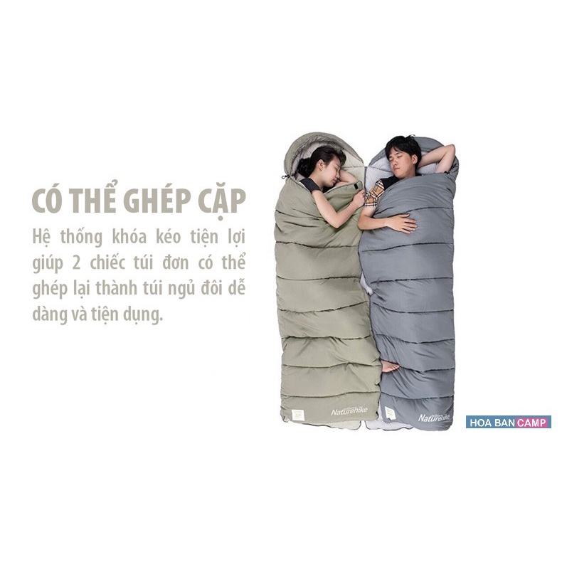 Túi Ngủ Cotton Kèm Mũ NatureHike M180 NH20MSD02 | 2-6°C
