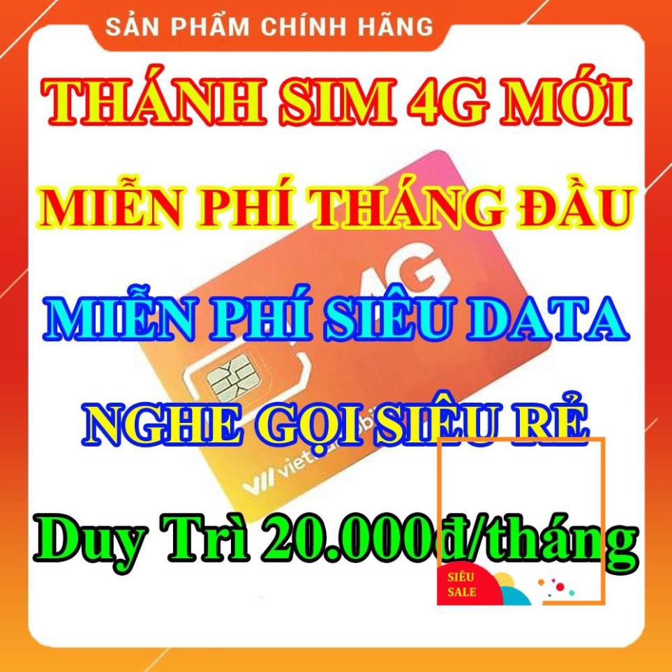 Sim 4G Vina - 90GB/tháng + Miễn Phí Gọi Nội Mạng Vinaphone - Sim 4G Itelecom MAY77/V77 + Sim 4G Vietnamobile- Sim Giá Rẻ