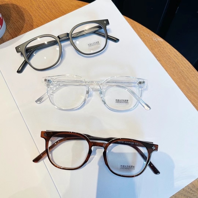 Mắt Kính Gọng Tròn Chống Ánh Sáng Xanh Thời Trang Unisex
