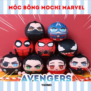 Móc khóa bông mochi Marvel / DC Avengers Ironman Spiderman Thor Loki Deadpool Venom Captain America