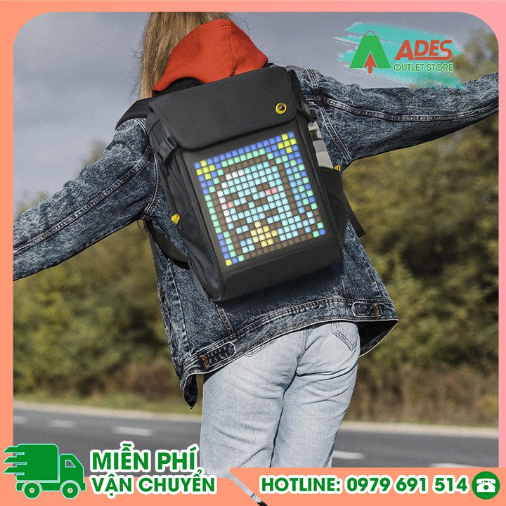 Balo Divoom Pixoo Backpack-M màn hình LED thông minh, sáng tạo - Bảo Hành Chính Hãng