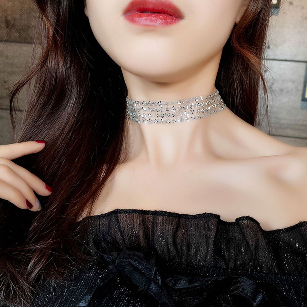 Choker đính đá lấp lánh cho nữ