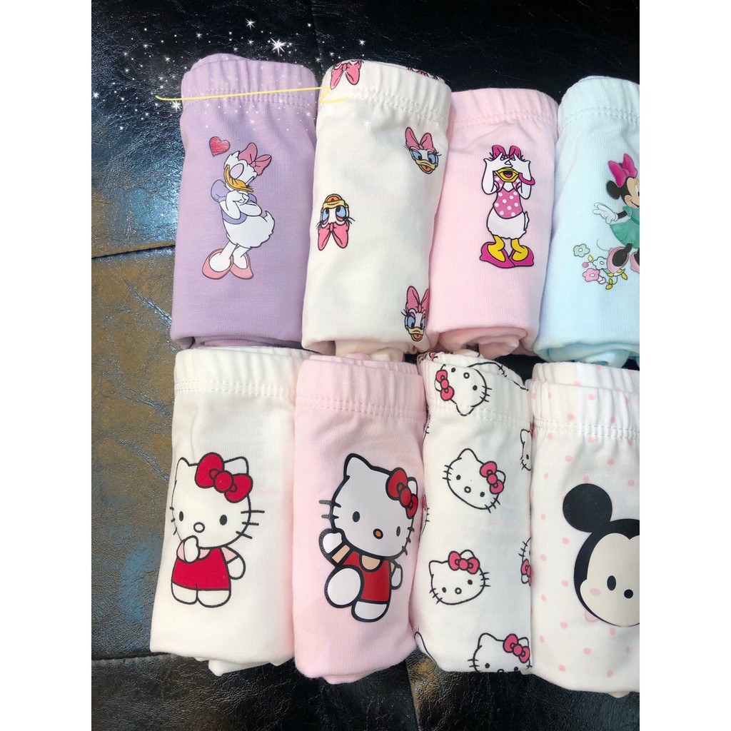 Quần Chip TeenGo Cho Bé Gái, Quần lót bé gái Cotton xuất dư âu mỹ, mềm mịn co giãn 4 chiều hình in đẹp cho bé từ 9-36kg