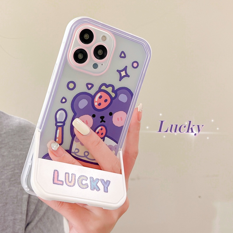 Ốp lưng iphone Ốp Điện Thoại Có Giá Đỡ Ẩn In Hình Hoạt Hình Cho iphone 13Pro 12Promax 11 xs 7 8 Dinuo case