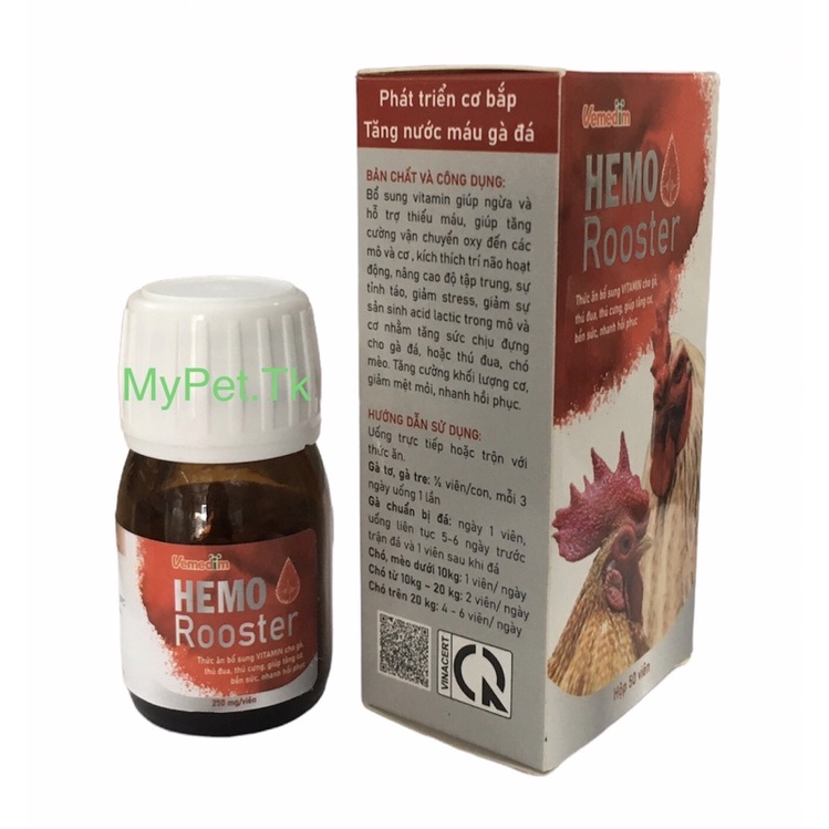 Vemedim Hemo Rooster cung cấp Vitamin B12 50 Viên