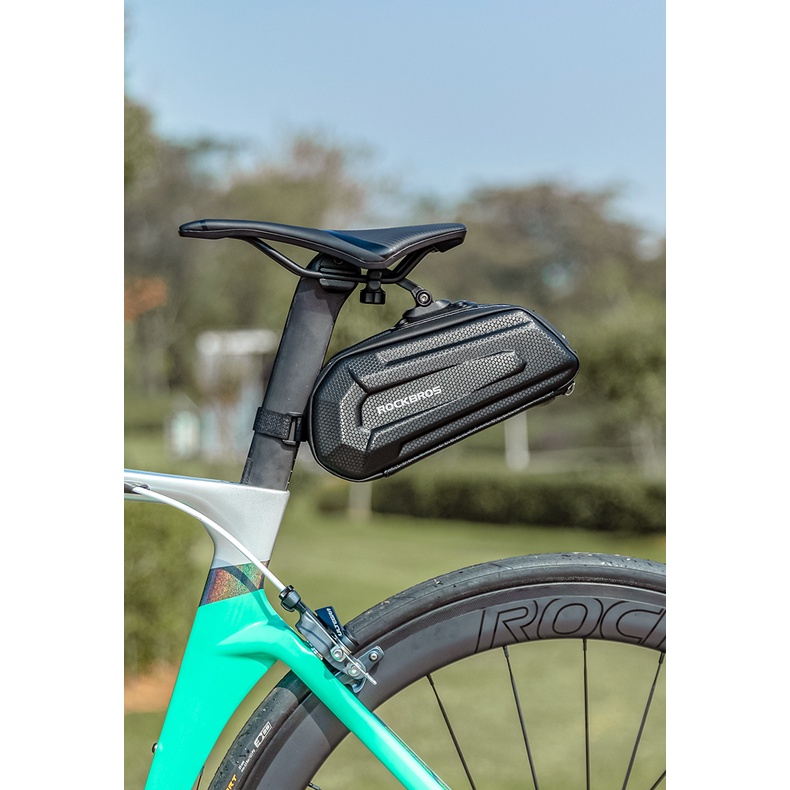 Túi đựng đồ gắn yên xe đạp Rockbros 3d vỏ cứng dây màu bạc chống thấm nước tháo gỡ nhanh