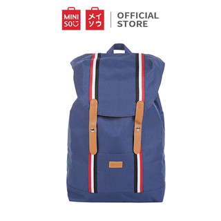 Balo Miniso họa tiết kẻ sọc trẻ trung (Xanh) - Hàng chính hãng