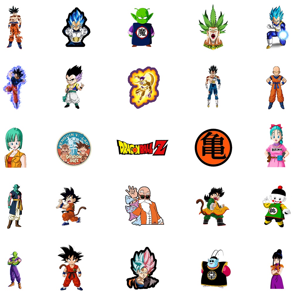 Set 10/50 Sticker Dán Hình Dragon Ball Chống Thấm Nước
