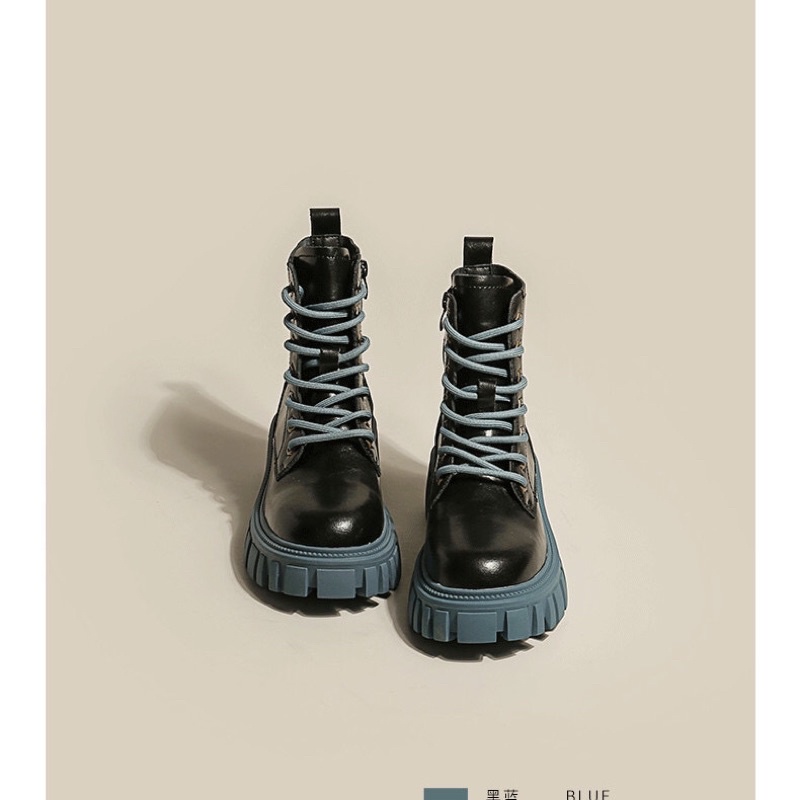 Boots ngắn martin ulzzang cổ ngắn đế cao 5cm đế rang cưa | BigBuy360 - bigbuy360.vn