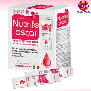 Sắt nước Nutrife Oscar - Hỗ trợ tạo hồng cầu và hạn chế tình trạng thiếu máu do thiếu sắt (Hộp 16 gói)