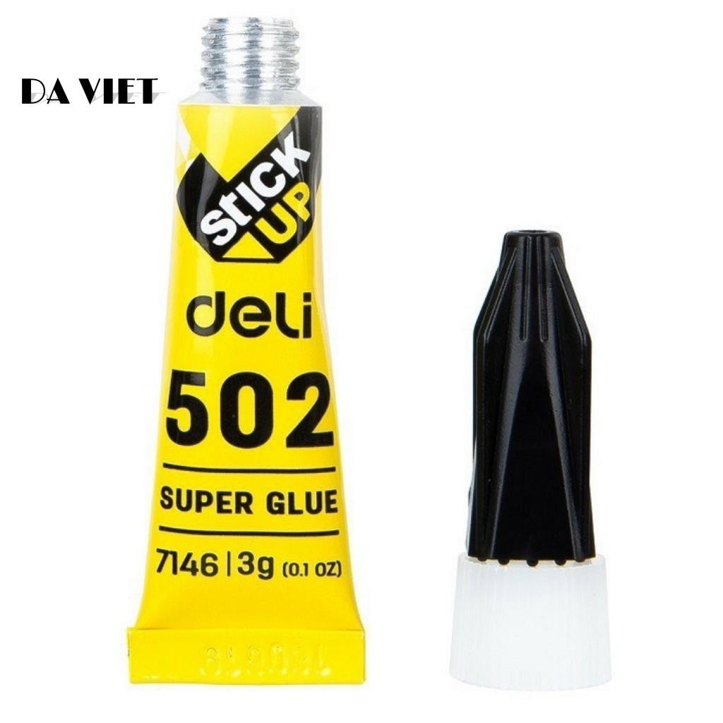 Keo Dán 502 Deli E7146 Đa Năng Dán Giày Dép, Dán Túi Xách, Dán Gốm Sứ Siêu Chắc (3g)