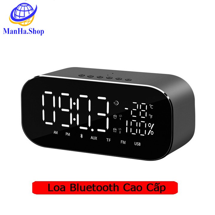 Loa Bluetooth YAYUSI S2 cao cấp, Loa Bluetooth để bàn tích hợp màn hình led hiển thị ngày giờ và nhiệt độ, MDT075