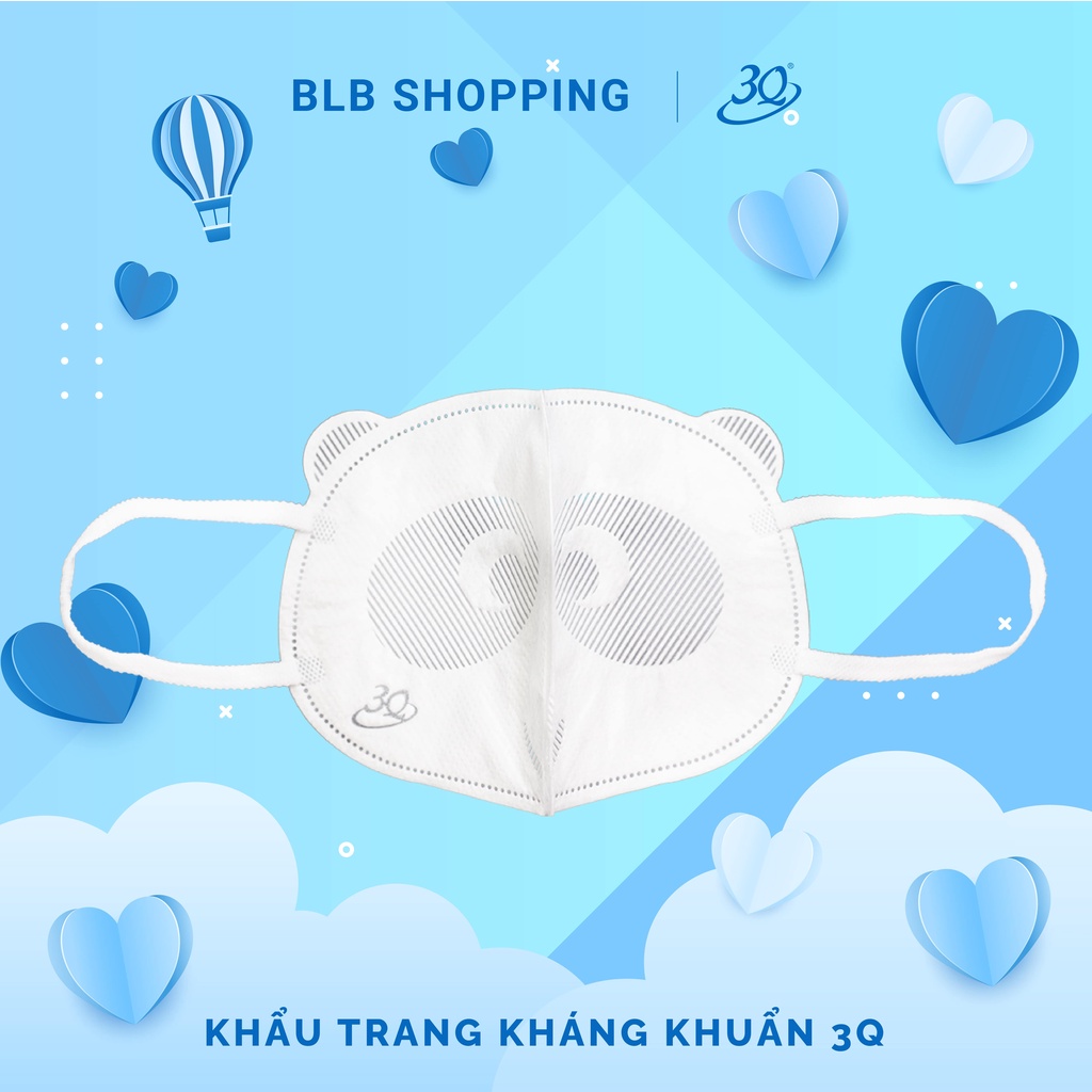 [CHÍNH HÃNG] KHẨU TRANG 3D SANQI 3Q DÀNH CHO TRẺ EM TỪ 0-5 TUỔI（1 BỊCH 10 CÁI ) （GẤU TRÚC HỒNG）