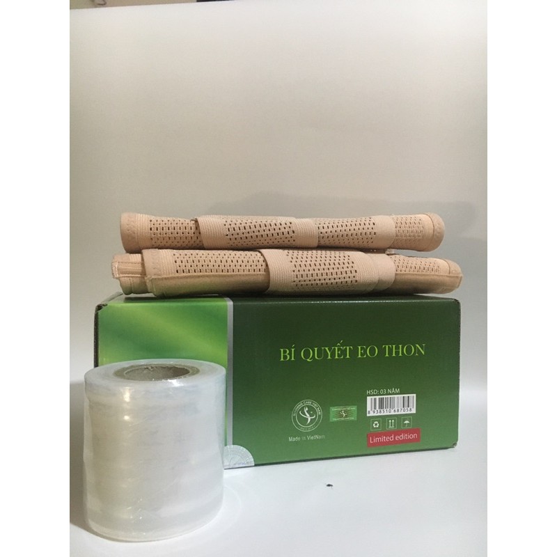 Màng Pe nilon quấn + đai nịt dán chống cuộn nịt bụng quấn nóng thải mỡ sau sinh - ủ tan mỡ Slimming body, kem tan mỡ