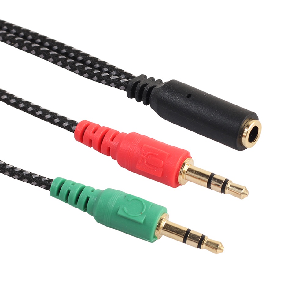 Dây Cáp Âm Thanh Chia 2 Đầu Cắm 3.5mm Sang 1 Ổ Cắm Cho Tai Nghe