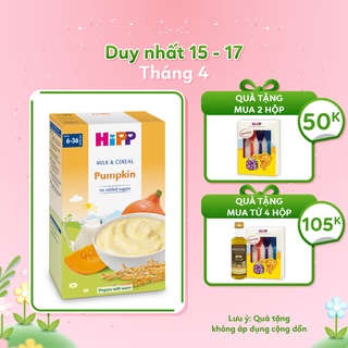 Bột ăn dặm dinh dưỡng Sữa, Ngũ cốc & rau củ - Bí đỏ HiPP Organic 250g