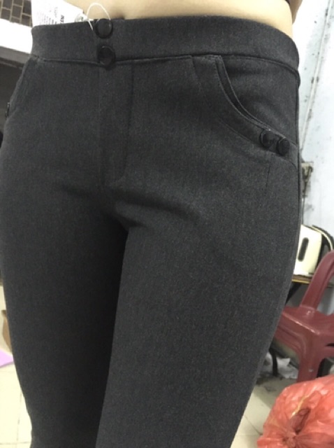 Quần cotton dài lưng thun