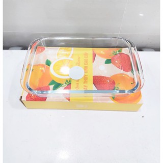 combo 2 khay thuy tinh 25 x 15 x 5cm (800ml)