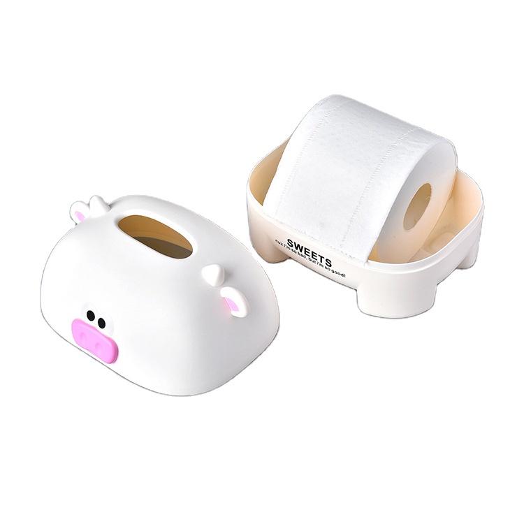 Hộp đựng khăn giấy hình thú dễ thương bằng nhựa chắc chắn