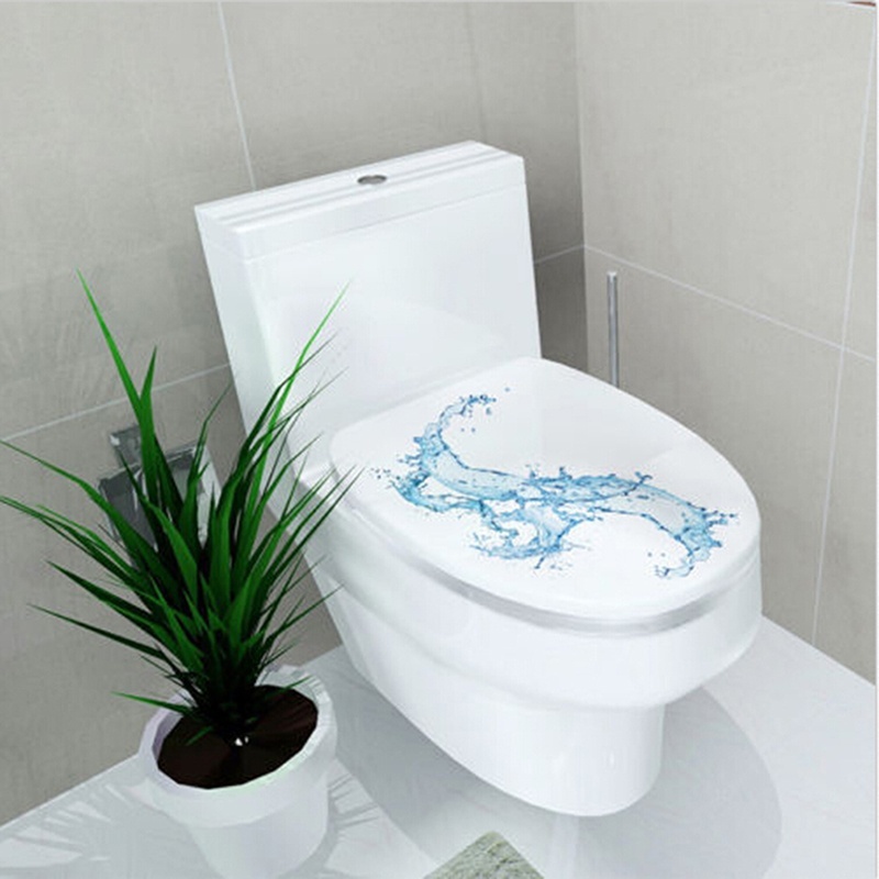 FM 3D Toilet Seat Wall Sticker Vinyl Art Wallpaper Removable Bathroom Decals Decor