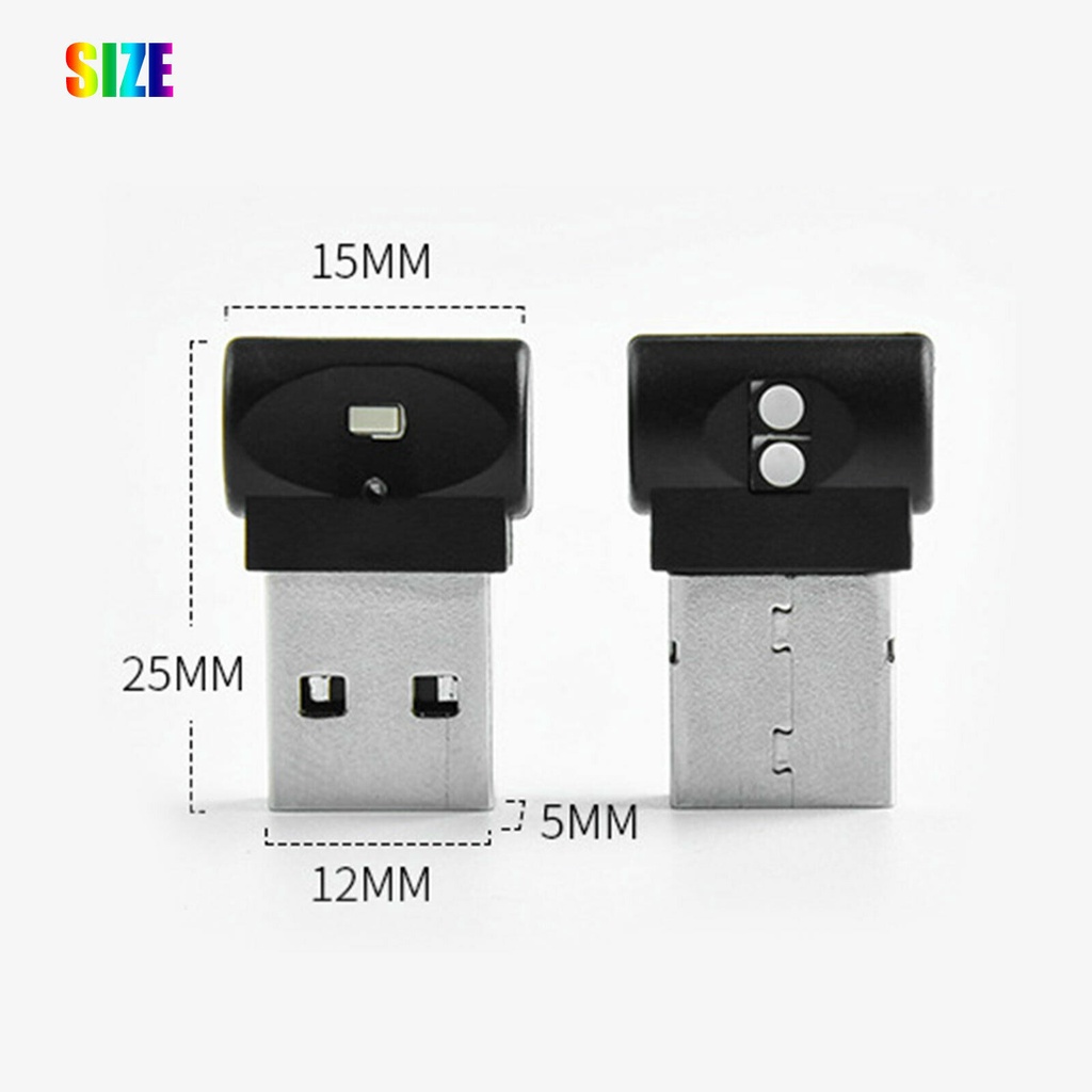 1 Đèn LED USB Mini 7 Màu Neon 5V Dùng Trang Trí Xe Hơi ​Đèn Nội Thất Xe Hơi Chất Lượng Cao