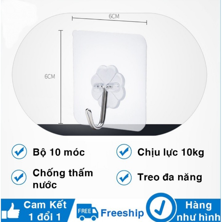 Combo 10 móc dán tường siêu dính