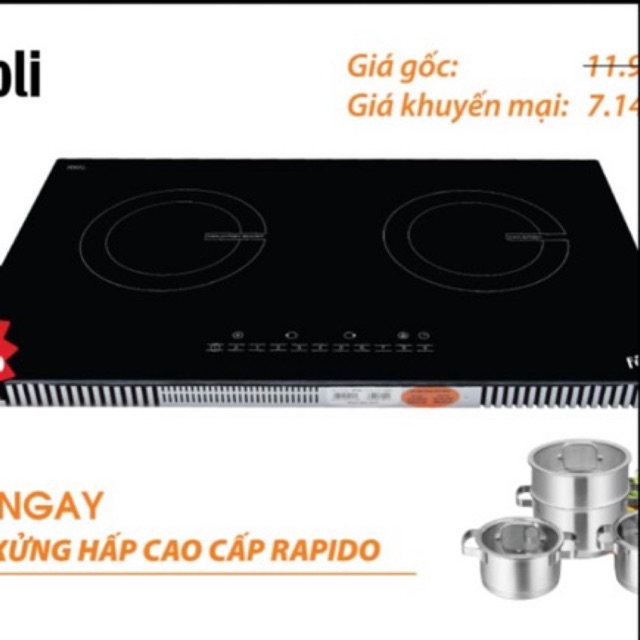 [Hàng Nhập Khẩu – Miễn Phí Ship Toàn Quốc] Bếp Từ Đôi Ferroli Mặt Kính Schott Điều Khiển Chạm Số ID4000BN – Bảo Hành 2N