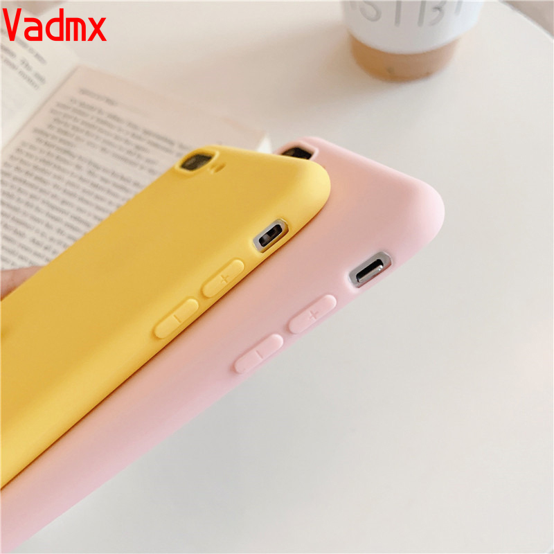 Ốp điện thoại silicon màu trơn hợp thời trang cho Oppo A12 A12E A7 A5S A3S R17 Pro