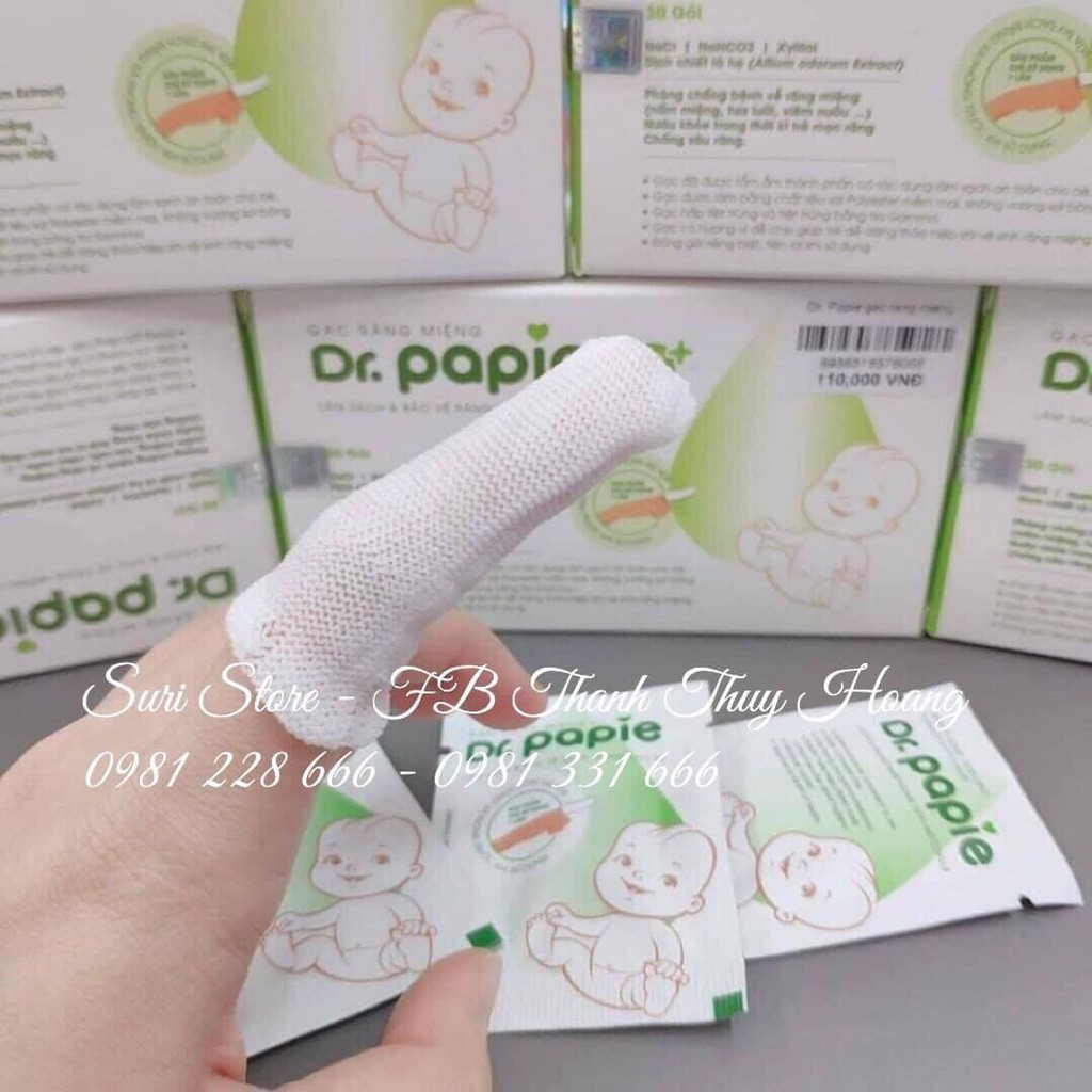 Gạc rơ lưỡi Dr.Papie (Hộp)