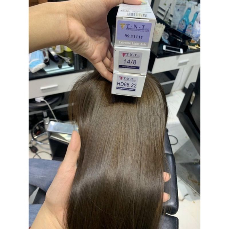 Màu nhuộm tóc TNT,Thuốc nhuộm tóc TNT NANO lên màu chuẩn,bền màu mùi thơm không rát da đầu độ dưỡng cao.HOT