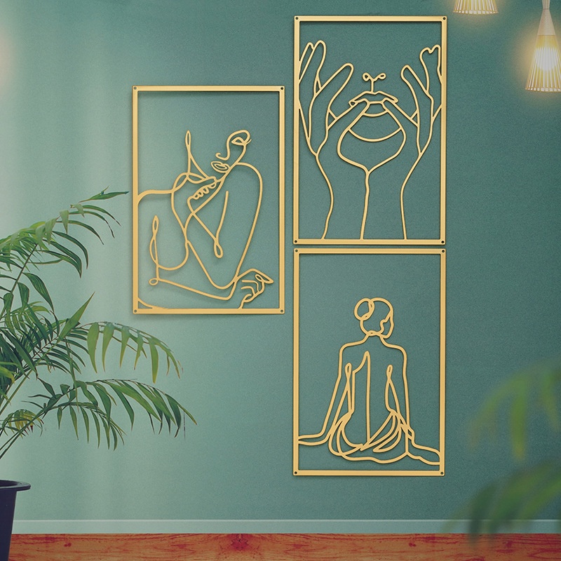 Mới Tranh Treo Tường Nghệ Thuật Bằng Sắt Màu Vàng Đồng Trang Trí Nội Thất