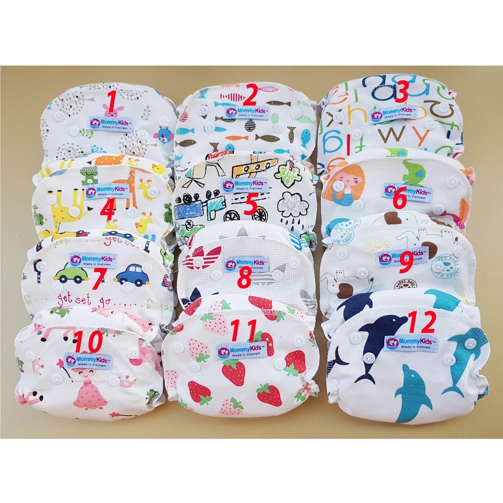 Tã vải,bỉm vải Mommy kids chống hăm, chống tràn từ 1-24 tháng, 1 chiếc