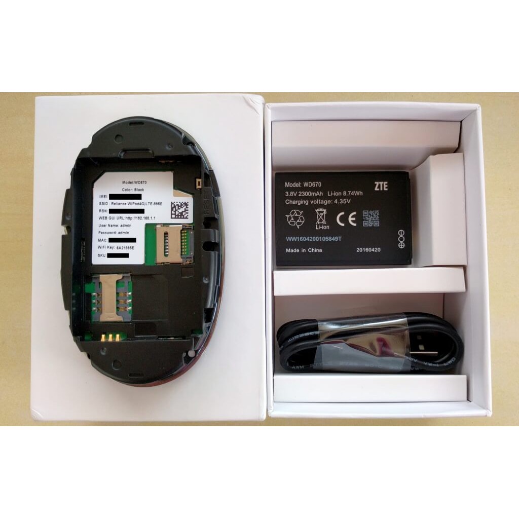 BỘ PHÁT WIFI 4G ZTE WD670 - TỐC ĐỘ 150MB - PIN TRÂU | BigBuy360 - bigbuy360.vn