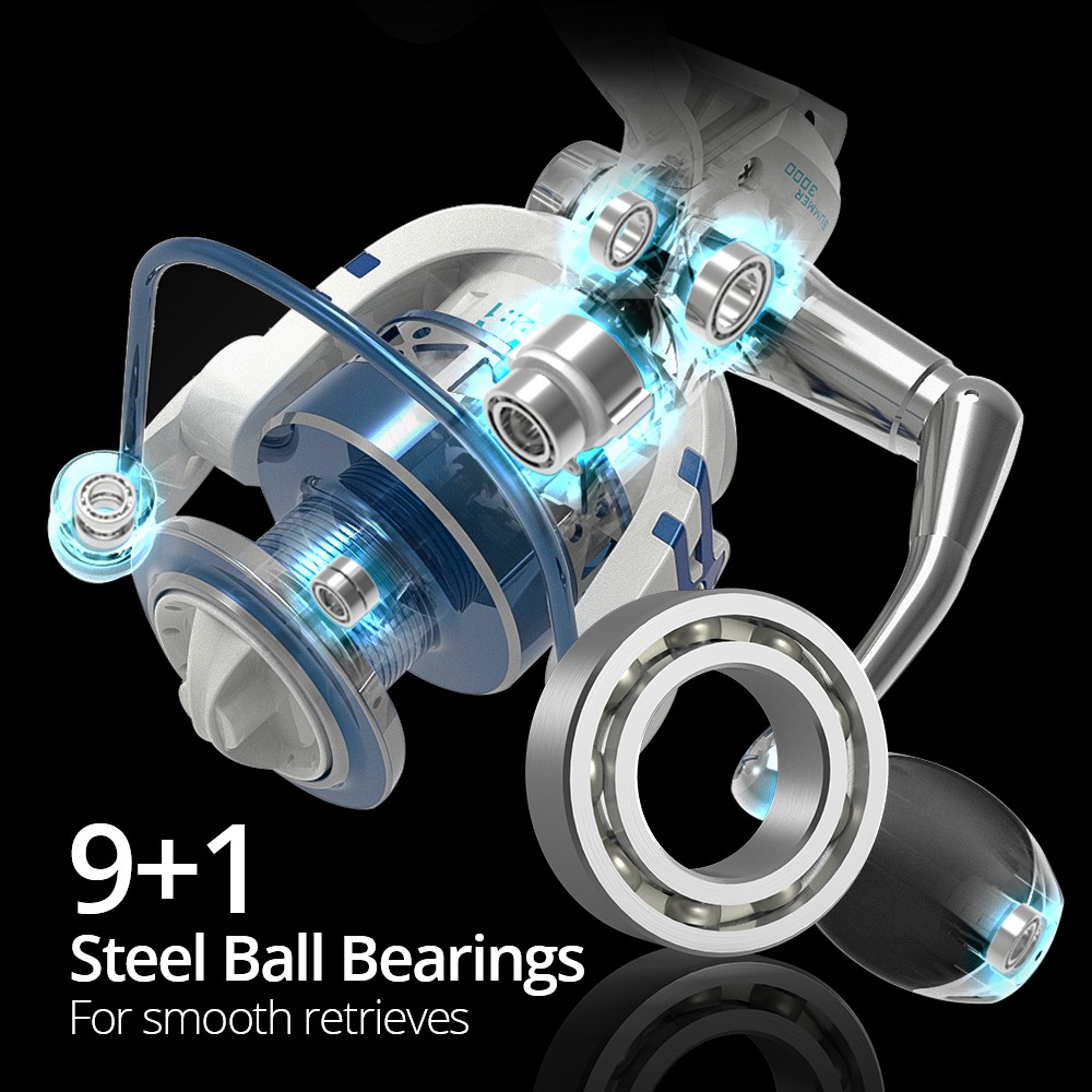 Máy câu cá KASTKING dòng 500-5000 lực kéo lên đến 8kg chuyên dụng