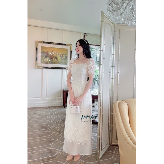 Áo dài ren Thục Trinh tiểu thư sang chảnh phù hợp nàng diện Tết ,chụp ảnh,lễ ăn hỏi❤️❤️🥰