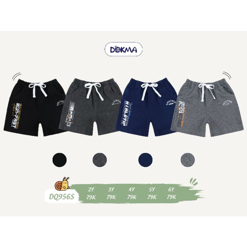 (Mẫu 2022)Quần short cotton bé trai Dokma 2-6Y mã DQ956s