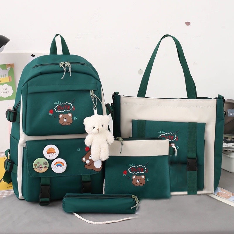 Tặng kèm 1sticker-Set balo 4 món đi học-đi làm giá rẻ