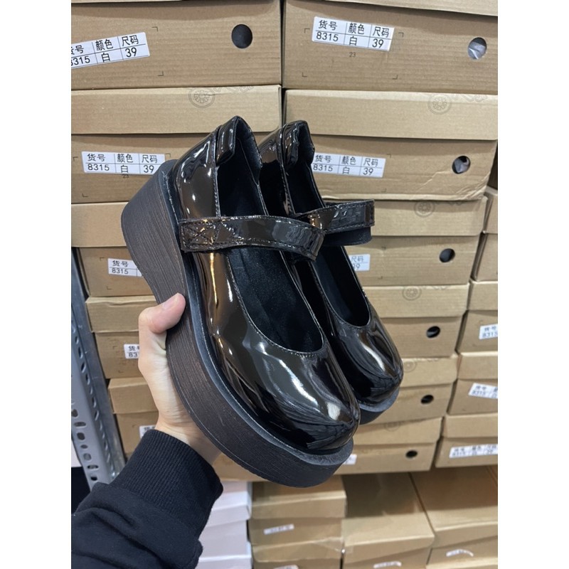 Giày Mary Janes đế bằng quai dán cao 5cm (ảnh thật shop chụp) | BigBuy360 - bigbuy360.vn