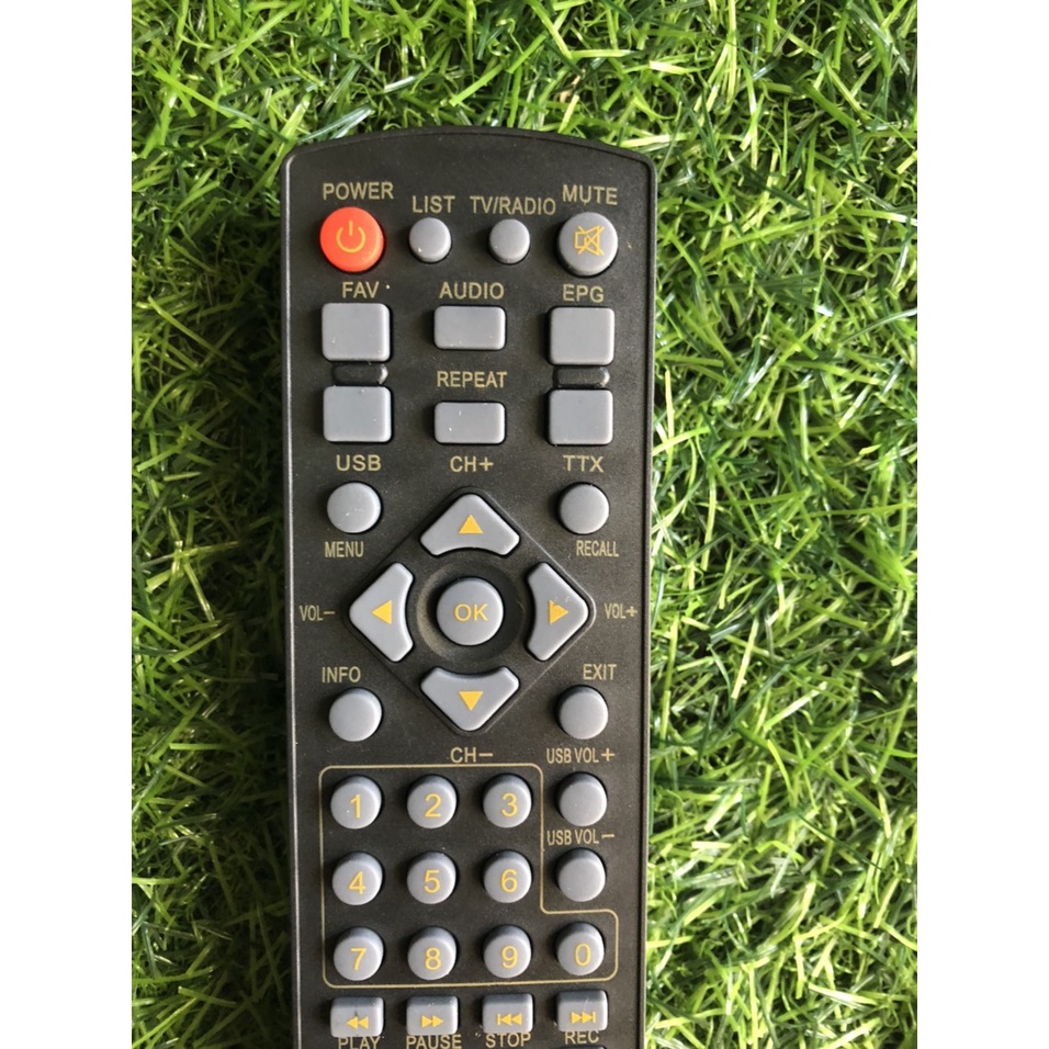 Điều khiển DVB-T2 loại tốt thay thế điều khiển zin theo máy - tặng kèm pin  chính hãng  - Remote DVB-T2