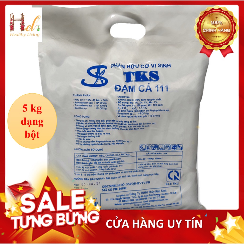 5kg Phân Bón Hữu Cơ Vi Sinh Đạm Cá Dạng Bột Giàu Dinh Dưỡng, Trồng Hạt Giống Rau Củ Quả, Hoa Hồng, Cây Cảnh