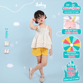 Bộ cộc tay bé gái ILABY họa tiết cute, ngộ nghĩnh [52IG00800521]