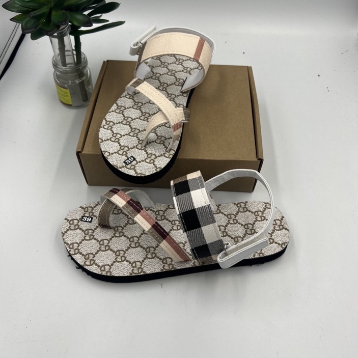 Dép sandal nam nữ A58 sọc vàng ( sandal đồng nai )