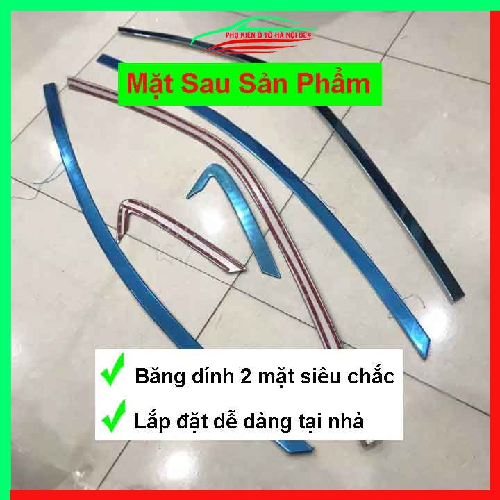 Bộ nẹp viền chân kính cong kính Forte 2008-2018 Inox sáng bóng chuẩn form xe